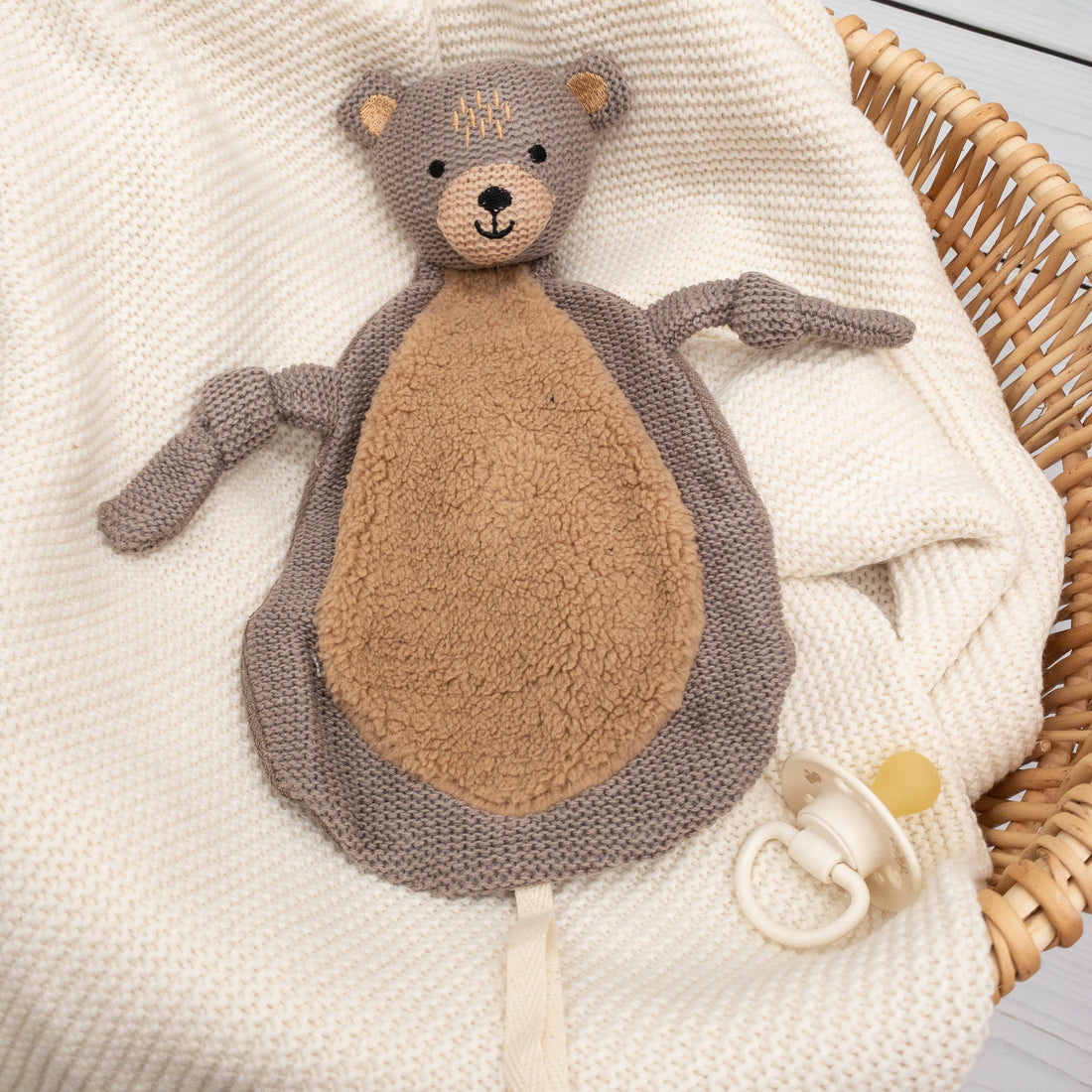 Schnuffeltuch Schmusetuch Bär mit Personalisierung für Babys