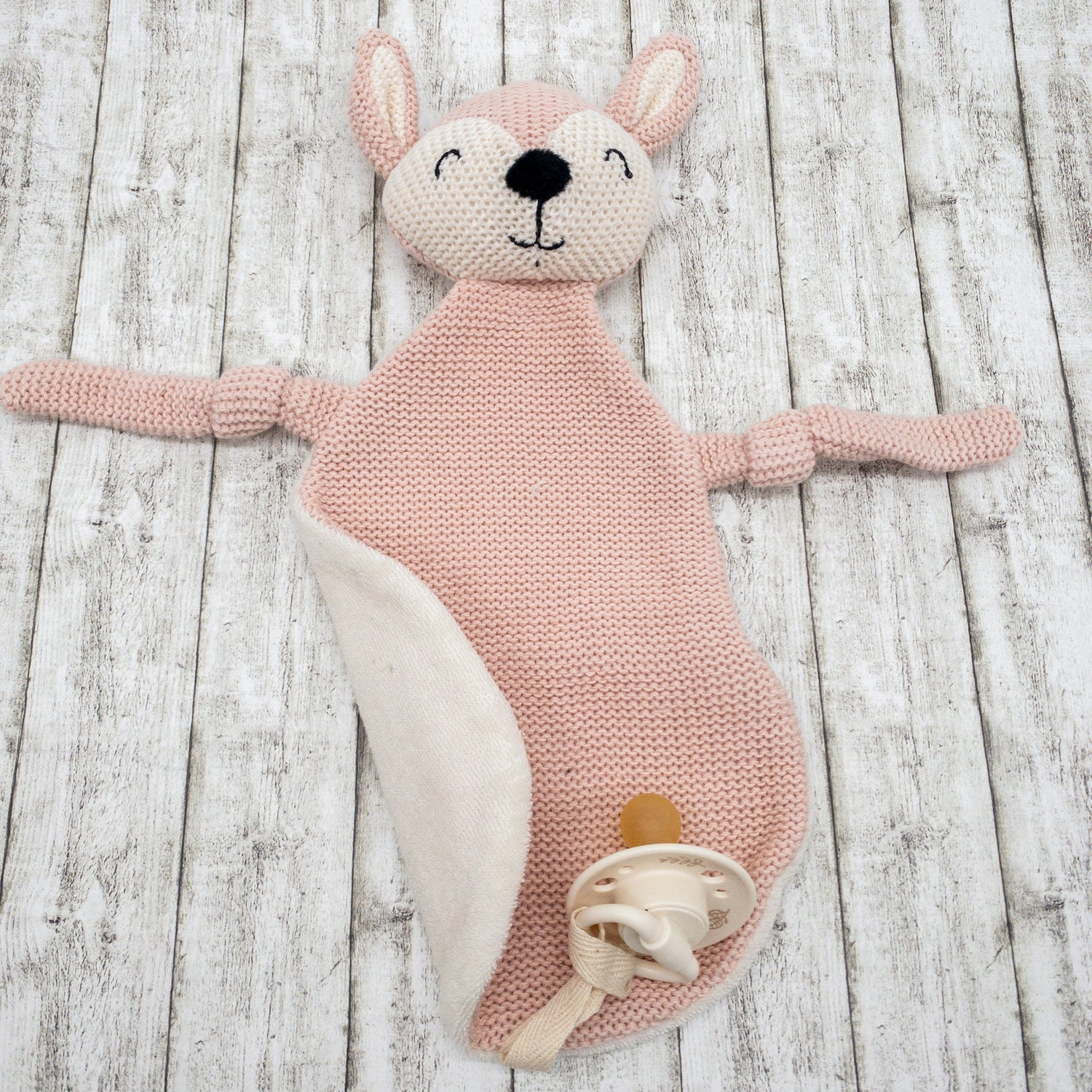 Schnuffeltuch Schmusetuch Reh rosa mit Personalisierung für Babys