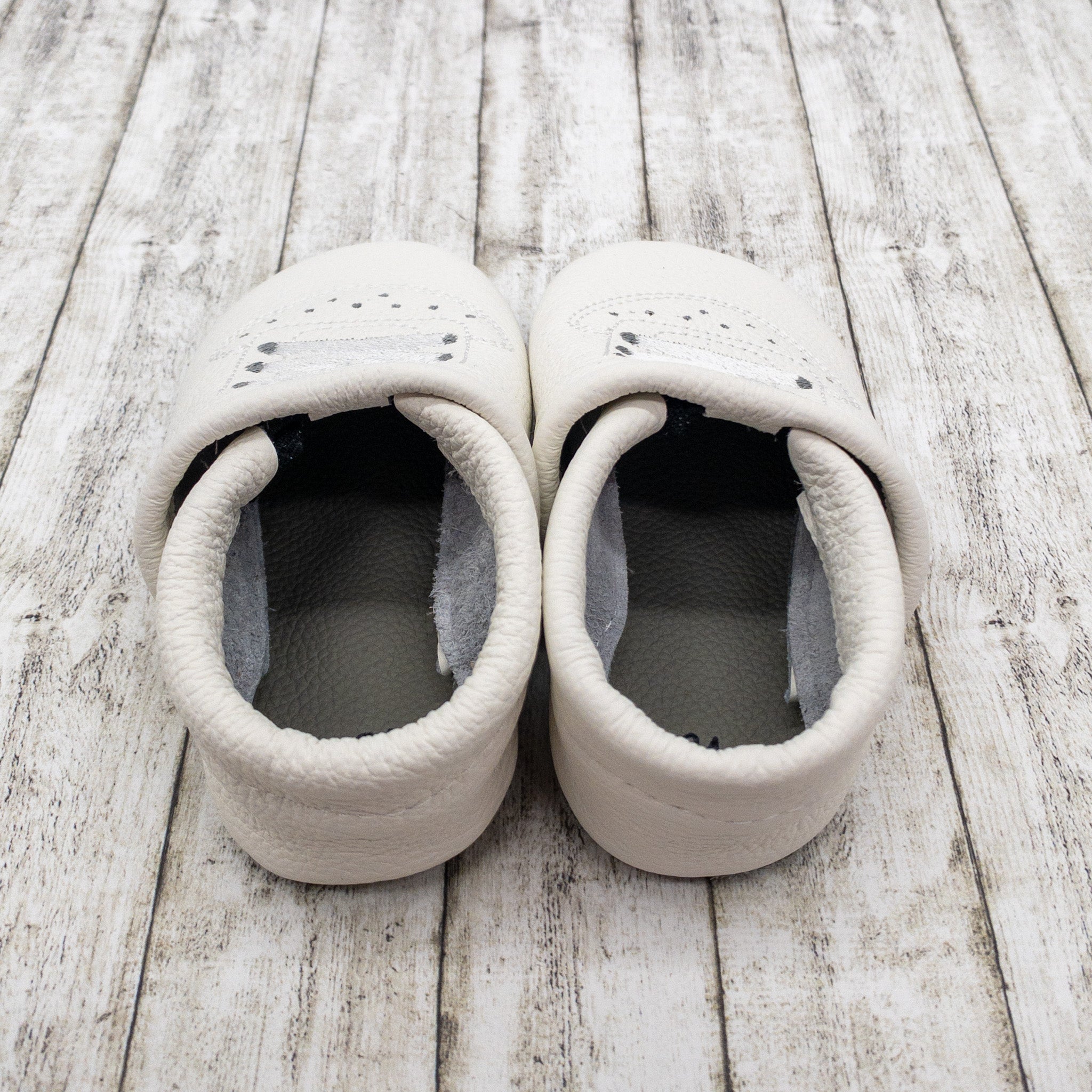 Krabbelschuhe Sneaker weiß Echtleder Babyschuhe Lederpuschen