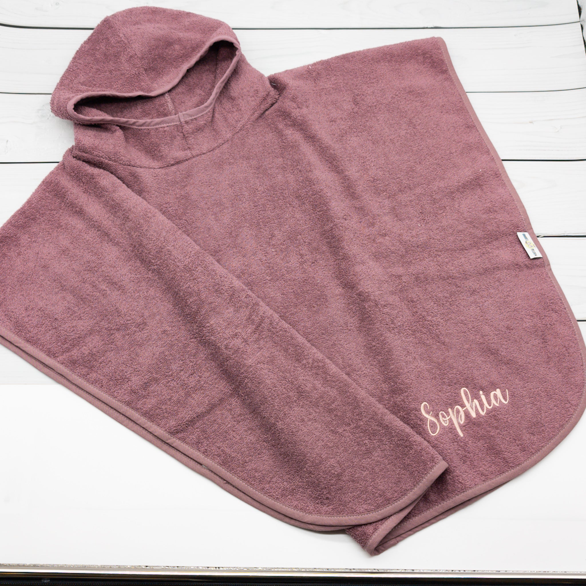 Badeponcho mit Hasenohren Badecape Kinderhandtuch Badetuch personalisiert