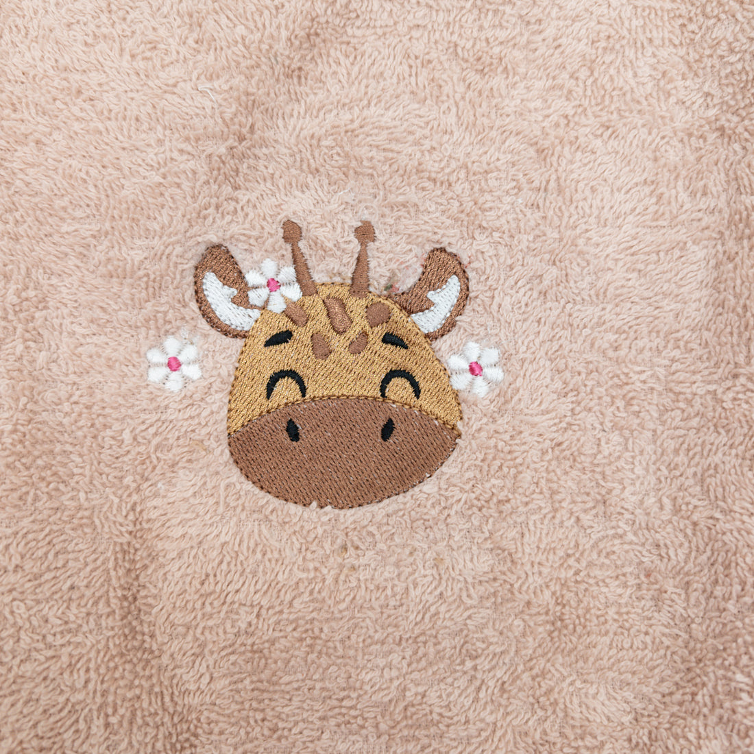 B-Ware Badeponcho in rosa mit Giraffe