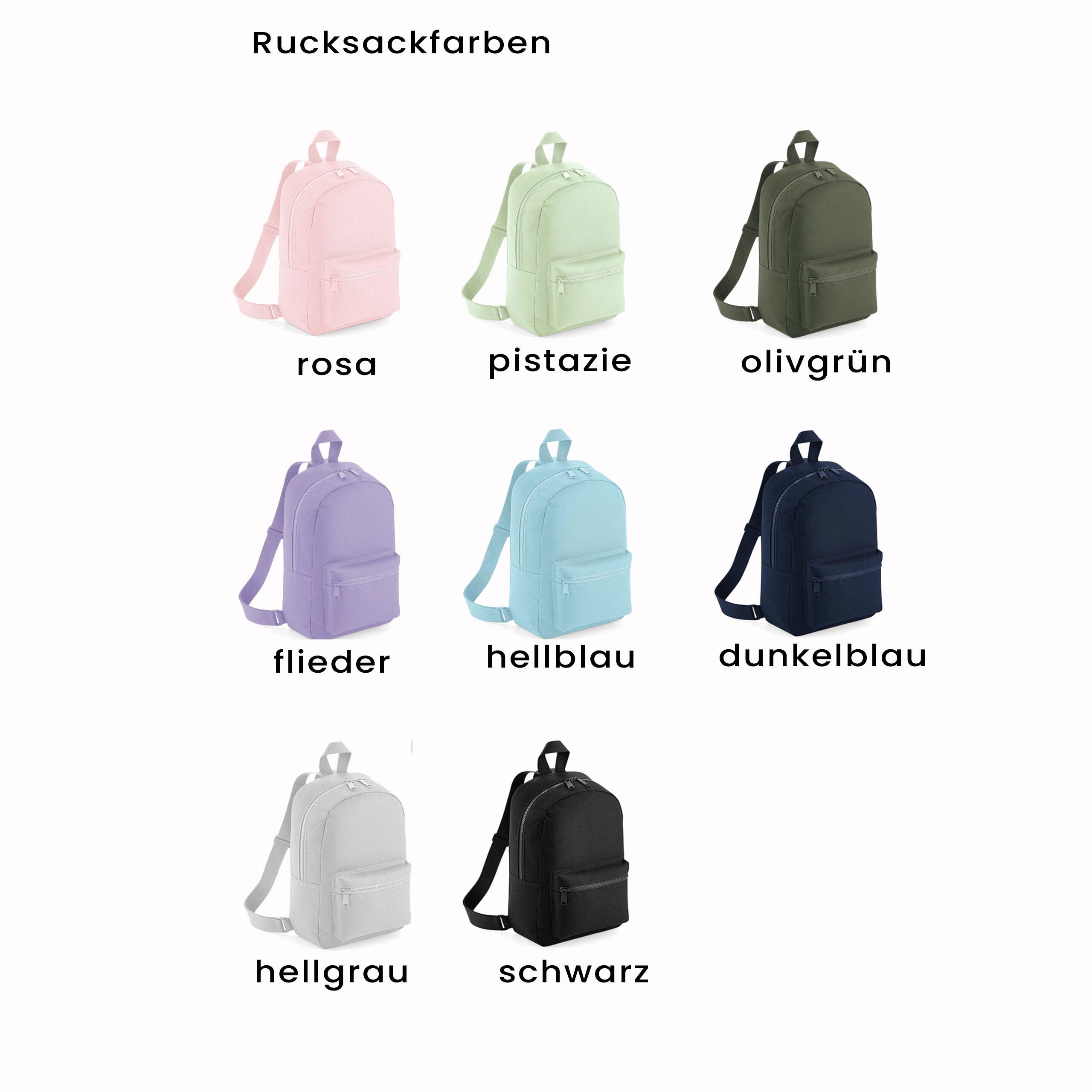 Kinderrucksack personalisiert mit Name und Häschen bestickt