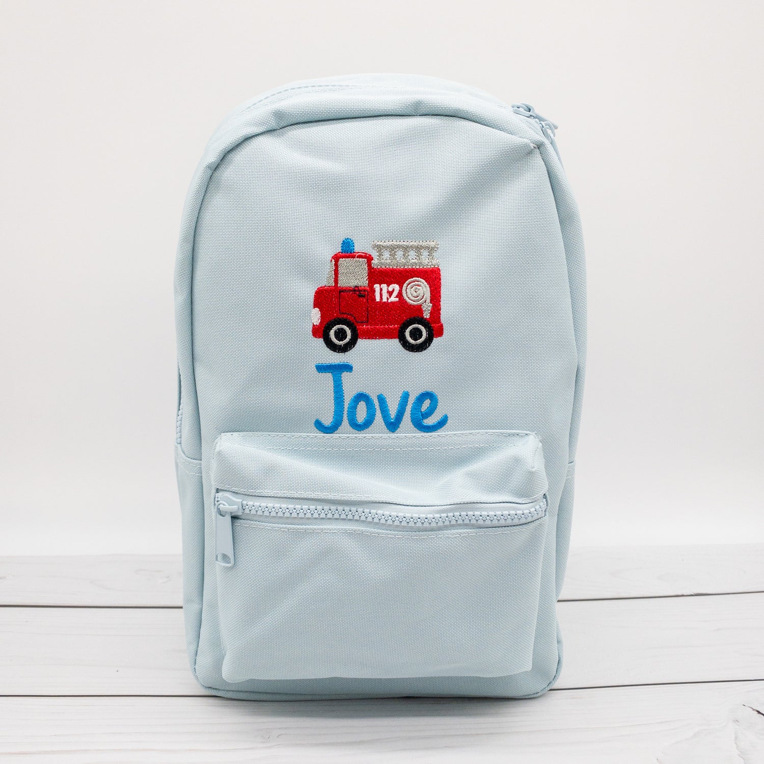 Personalisierter Kinderrucksack mit Name und Feuerwehr - Kindergartentasche