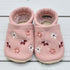 Krabbelschuhe in rosa mit Blumen in Größe 17