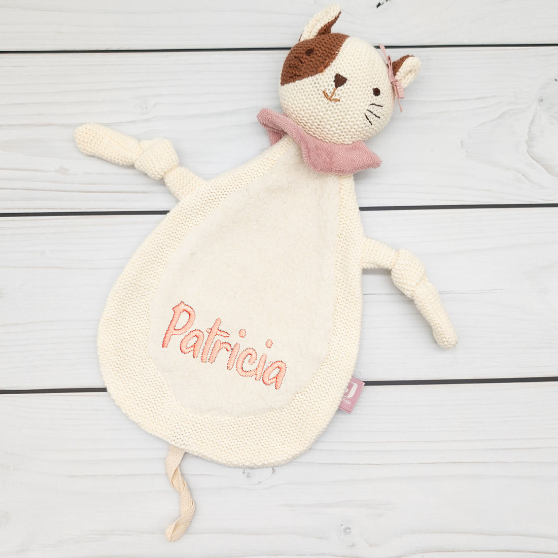 Schnuffeltuch Schmusetuch Hase beige mit Personalisierung für Babys (Kopie)