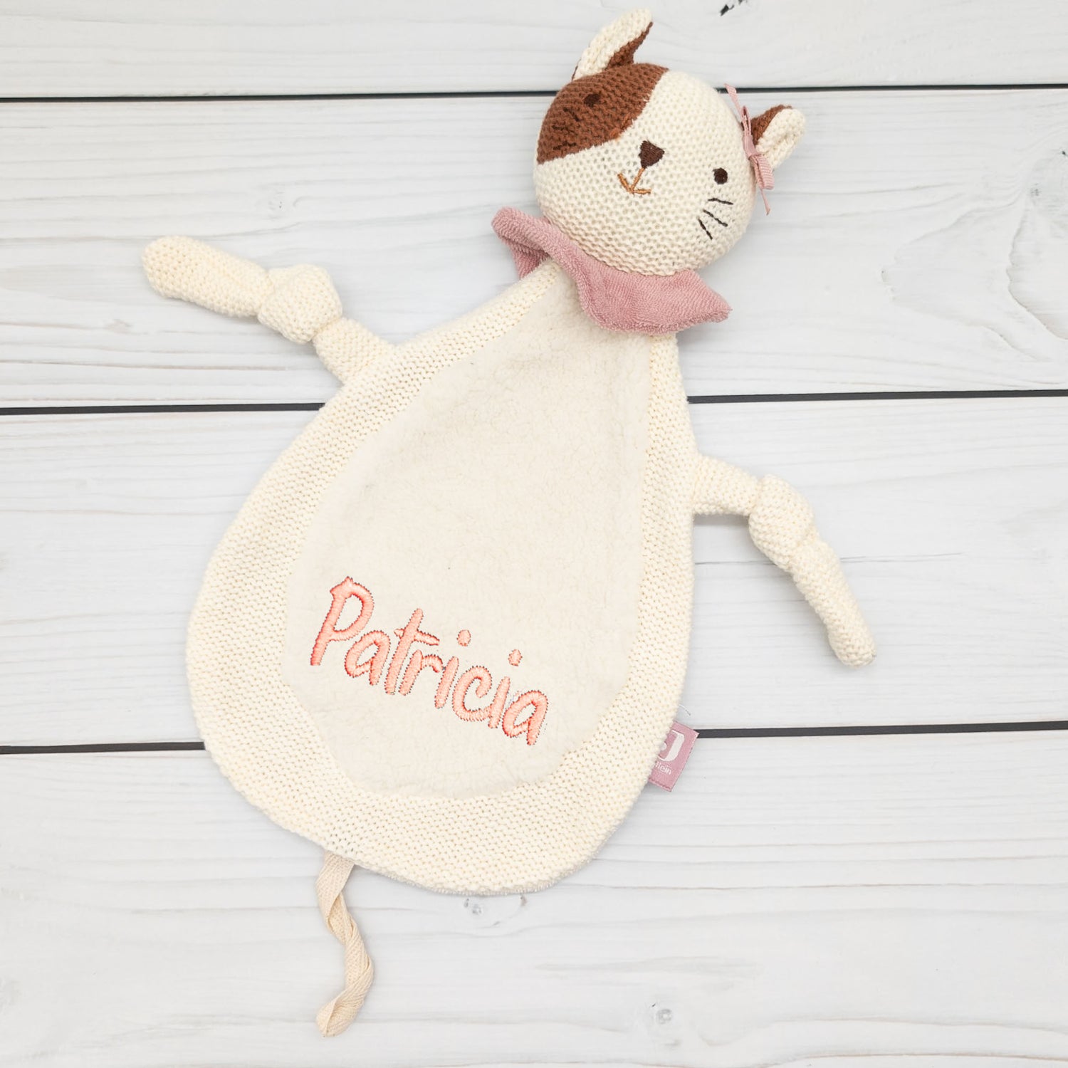 Schnuffeltuch Schmusetuch Hase beige mit Personalisierung für Babys (Kopie)