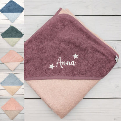 Kapuzenhandtuch bestickt mit Namen, Handtuch, 100x100cm personalisiert