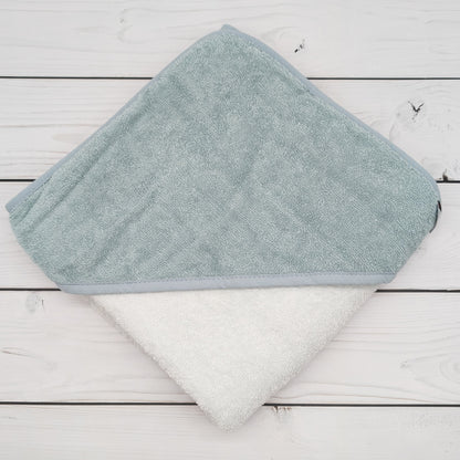 Personalisiertes Kapuzenhandtuch mit Vogel und Namen - 100x100cm- das perfekte Geschenk zur Geburt