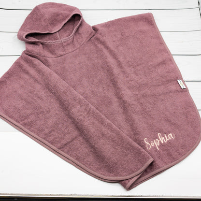 Badeponcho mit Hasenohren Badecape Kinderhandtuch Badetuch personalisiert