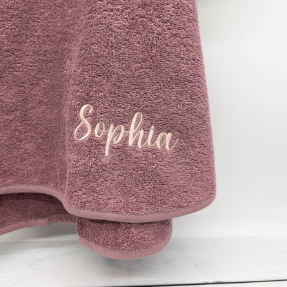 Badeponcho mit Hasenohren Badecape Kinderhandtuch Badetuch personalisiert