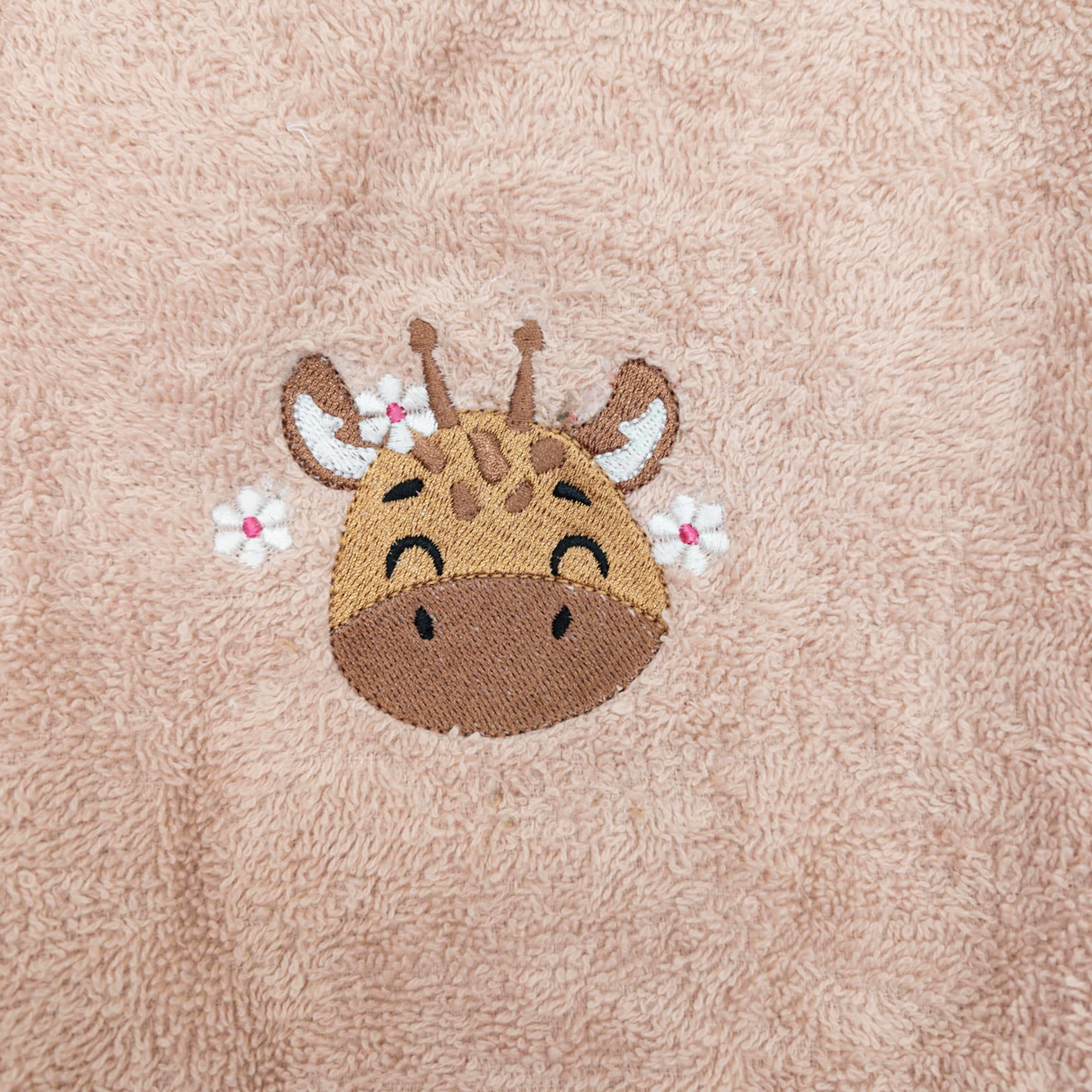 B-Ware Badeponcho in rosa mit Giraffe