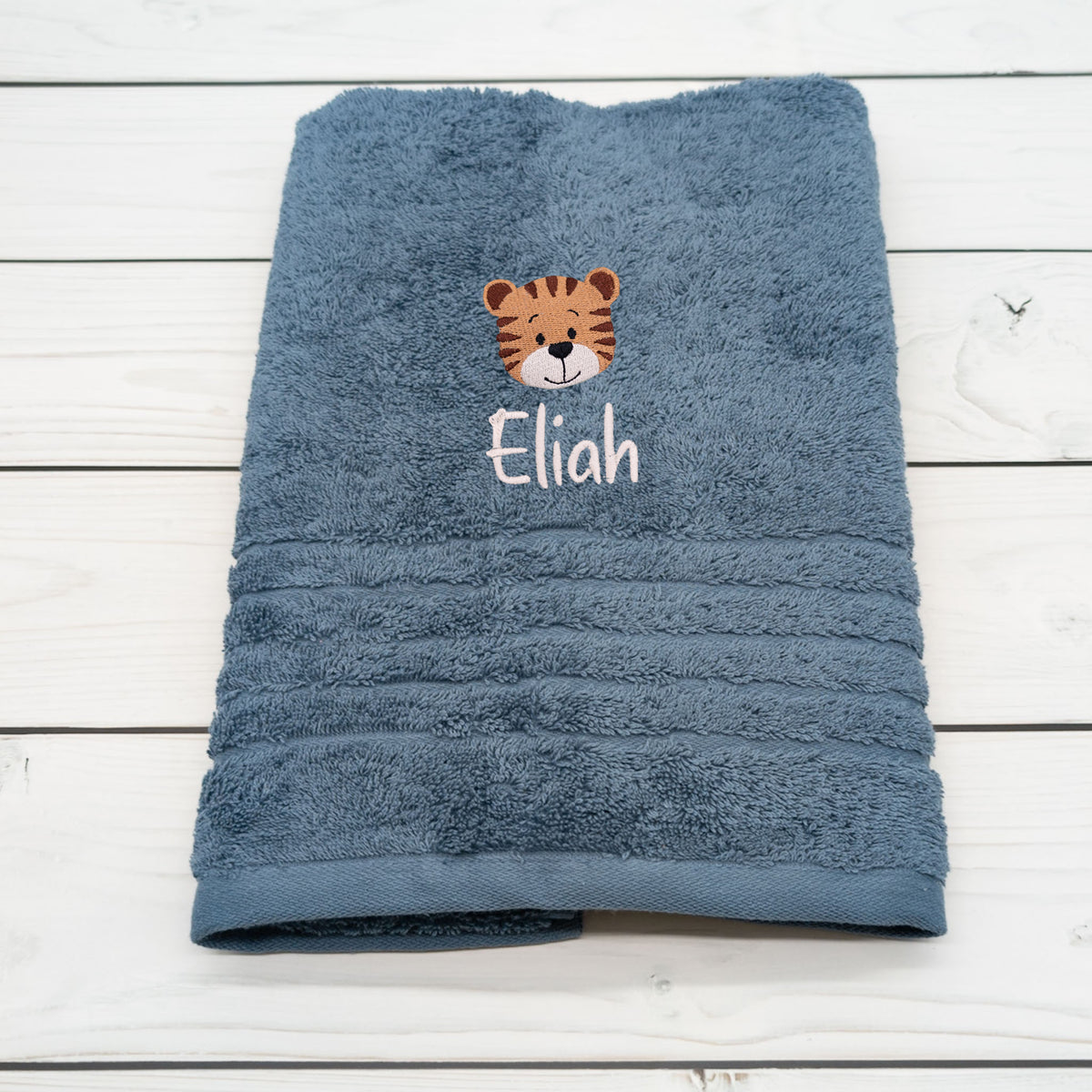 Personalisiertes Handtuch mit Tiger und Name – 50 x 100 cm