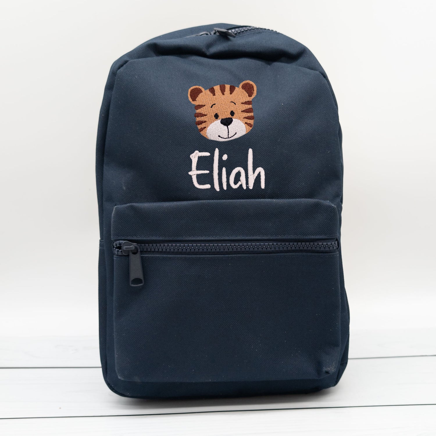 Kinderrucksack personalisiert mit Name und Tiger 6 Farben wählbar