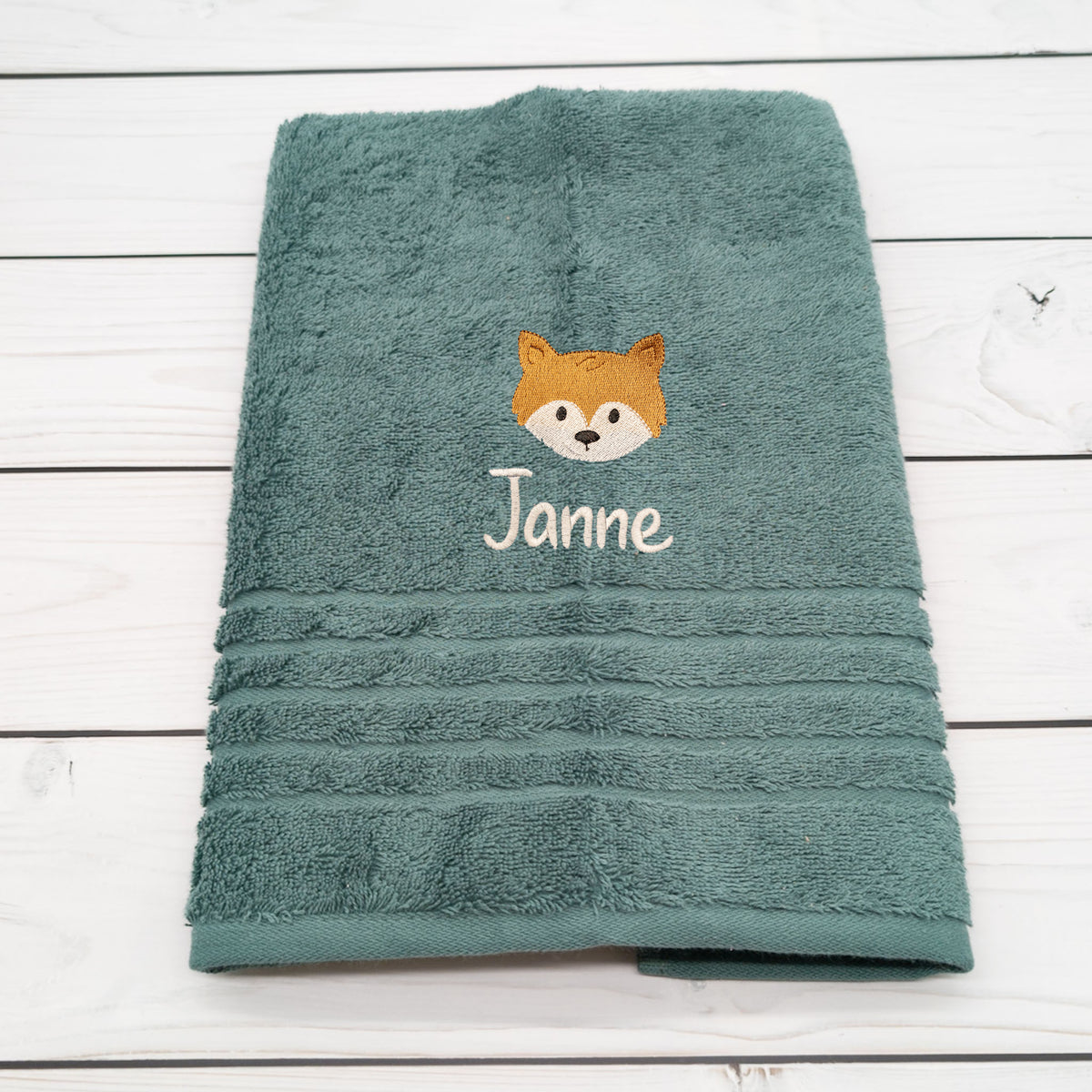 Personalisiertes Handtuch mit Fuchs und Name – 50 x 100 cm