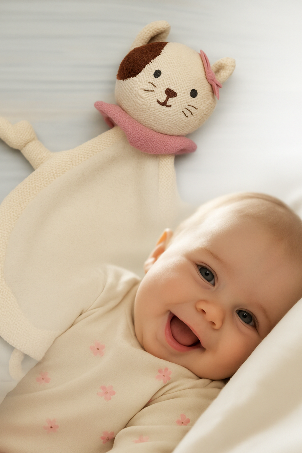 Schnuffeltuch Schmusetuch Hase beige mit Personalisierung für Babys (Kopie)