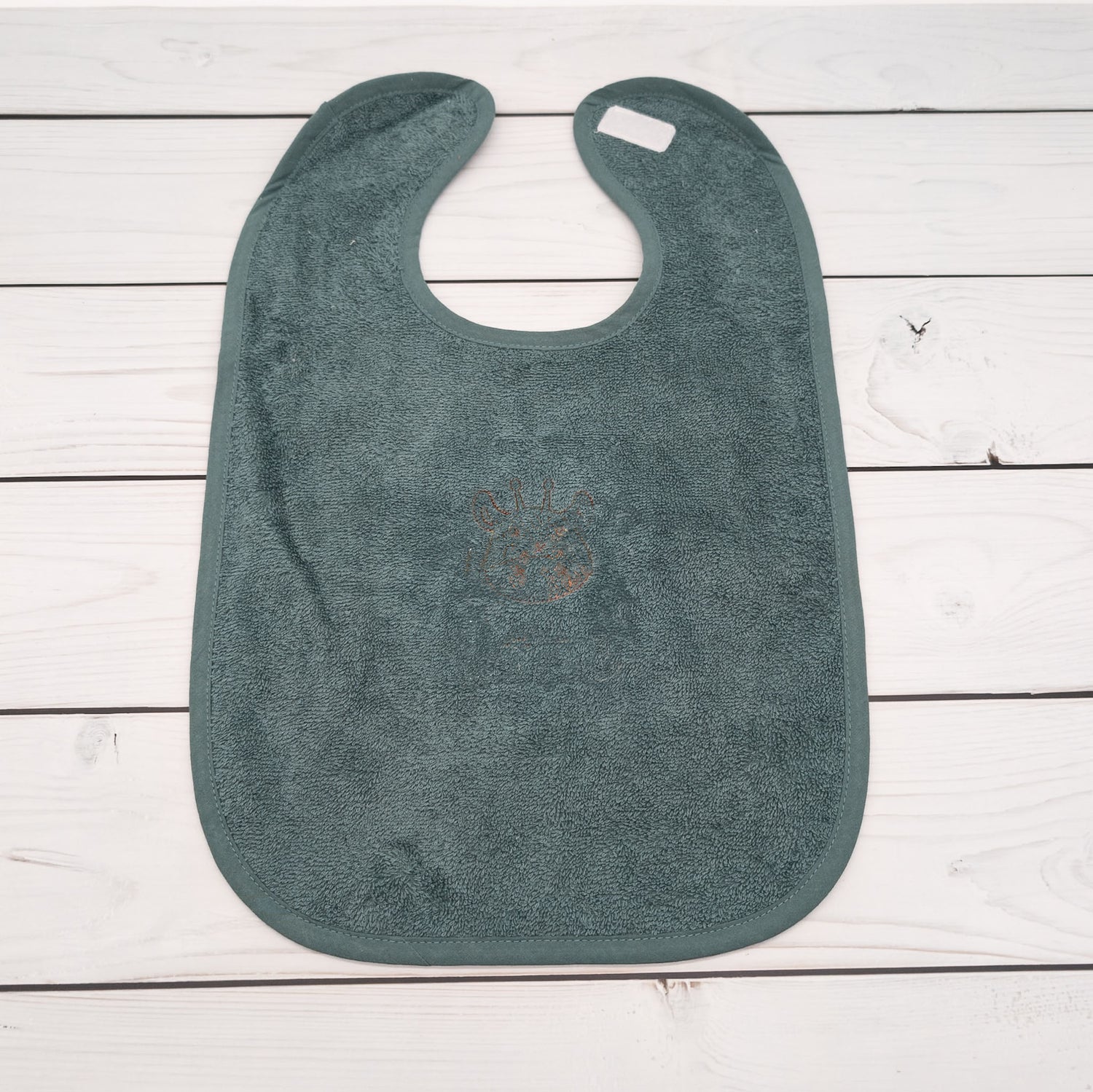 Lätzchen aus Frottee Elefant mit Schleife und Name personalisiert