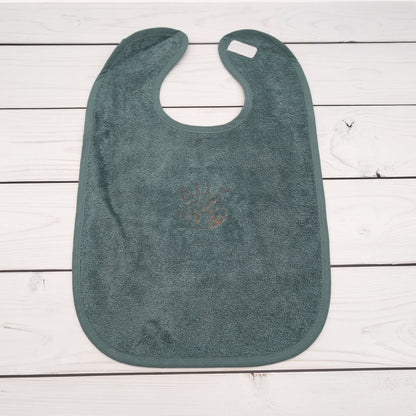 Lätzchen aus Frottee in mit Delfin und Name personalisiert