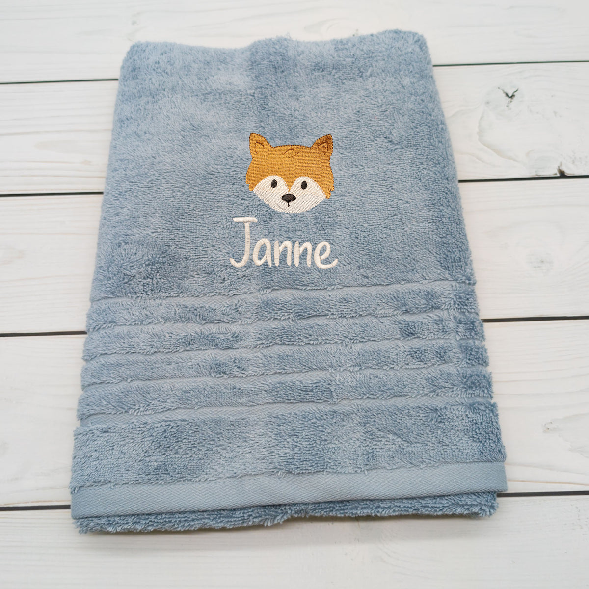 Personalisiertes Handtuch mit Fuchs und Name – 50 x 100 cm