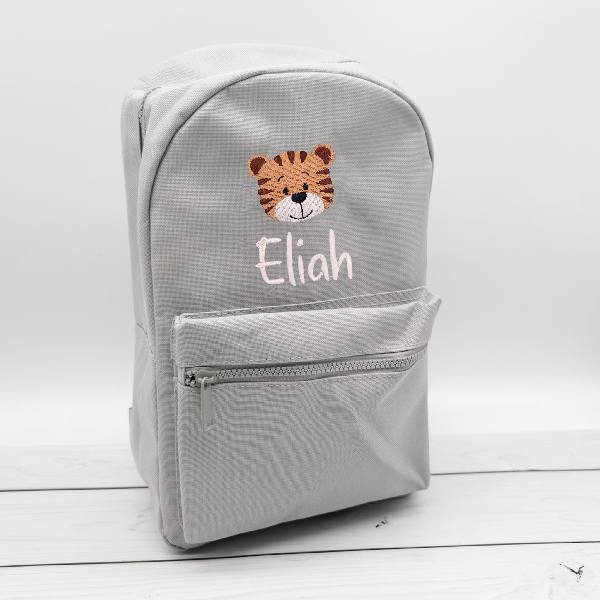 Kinderrucksack personalisiert mit Name und Tiger 6 Farben wählbar