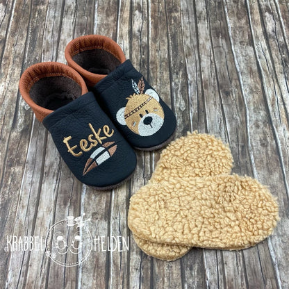 Teddysohle aus Biobaumwolle