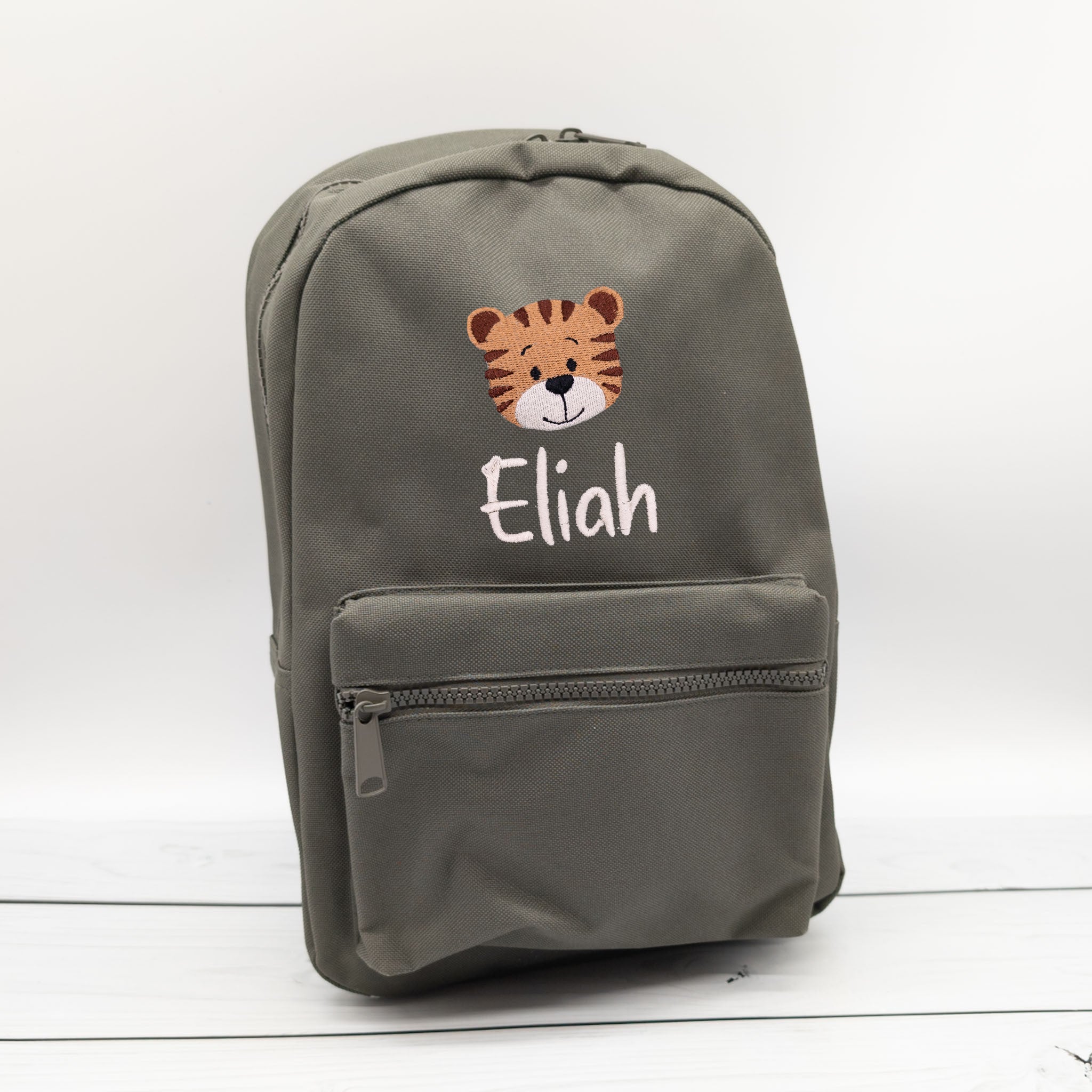 Kinderrucksack personalisiert mit Name und Tiger 6 Farben wählbar