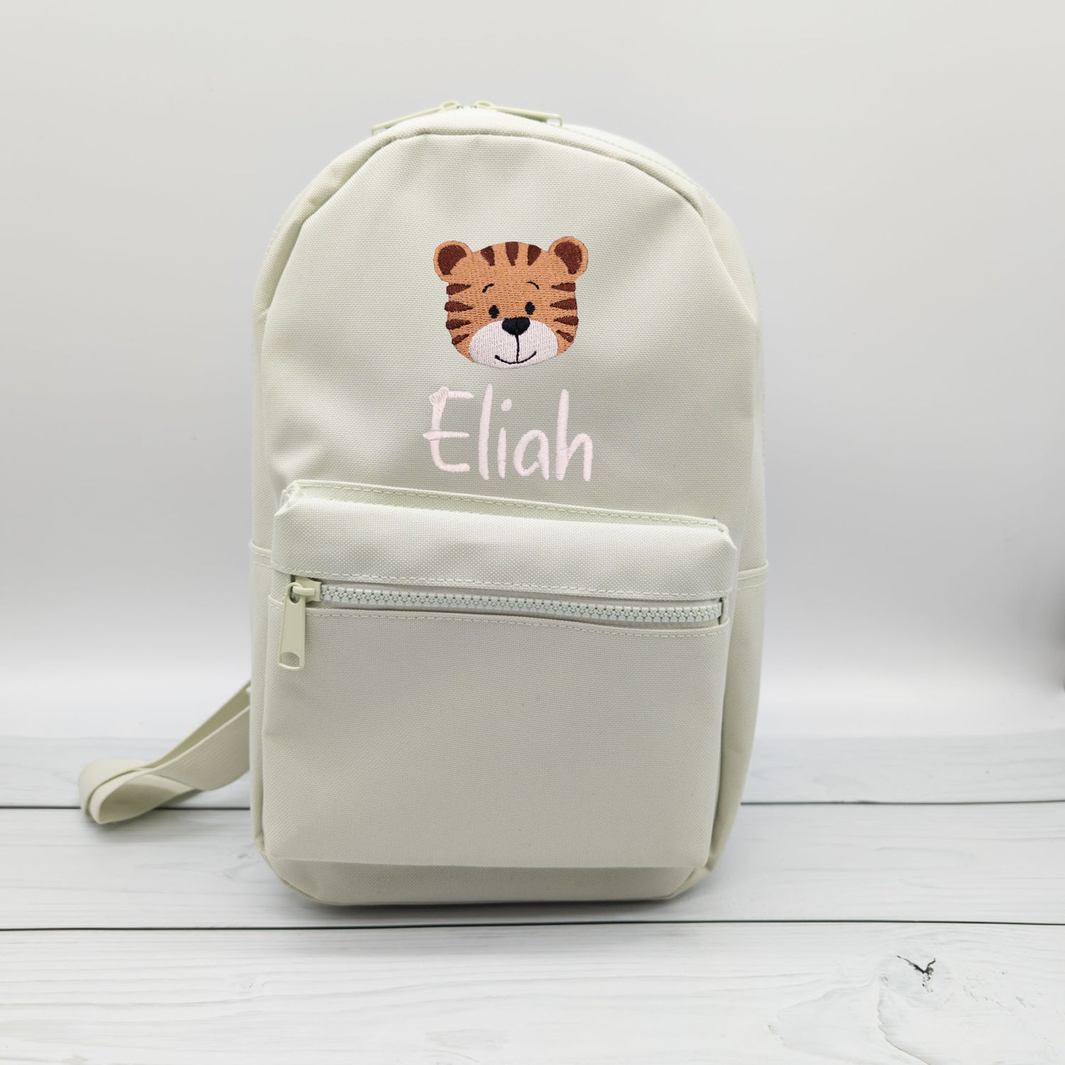 Kinderrucksack personalisiert mit Name und Tiger 6 Farben wählbar