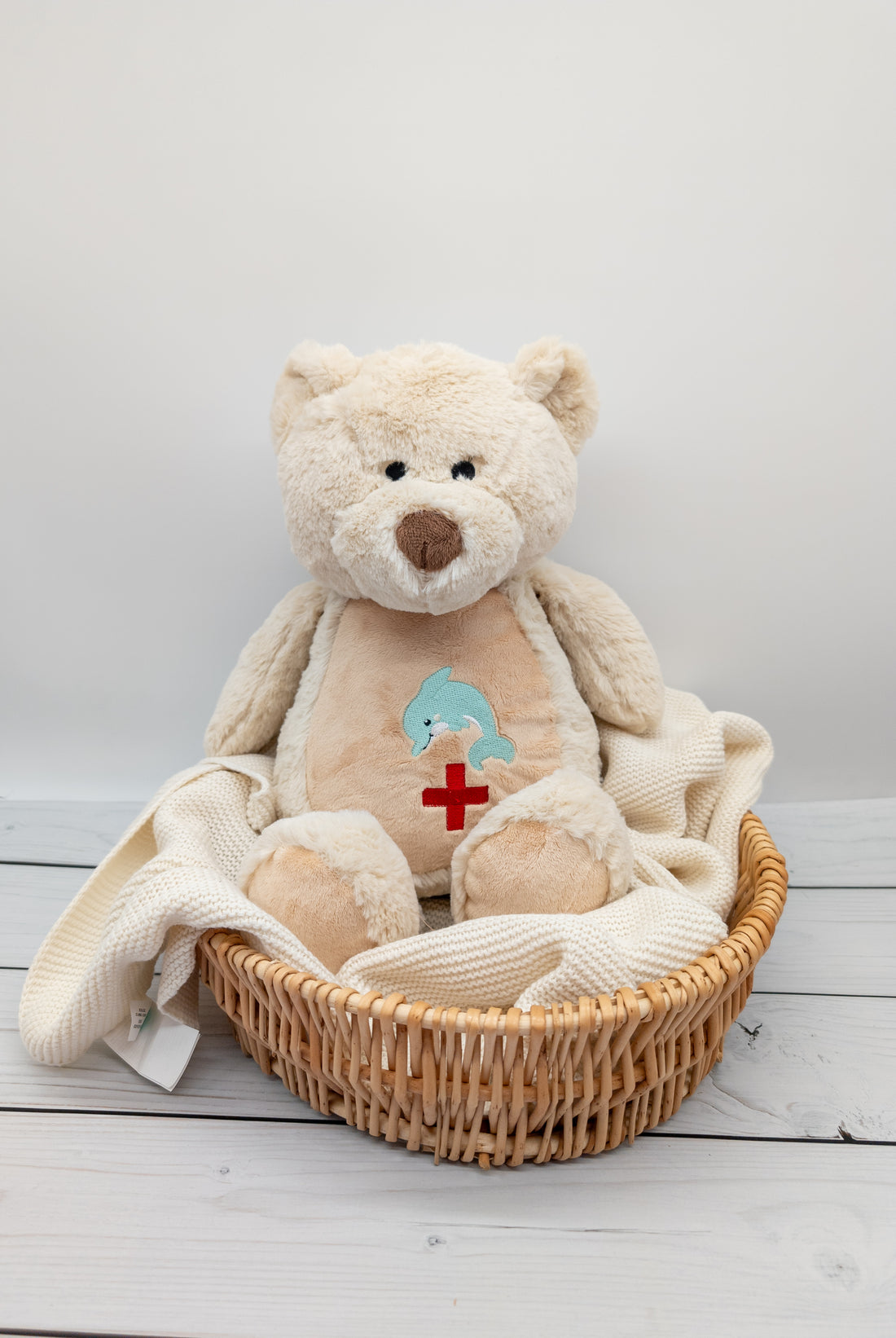 Kuscheltier Teddy mit Namen bestickt